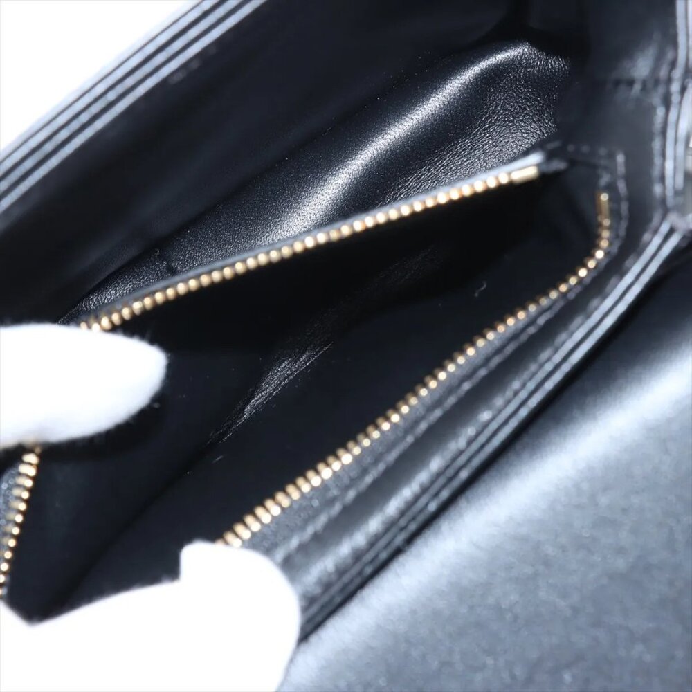 Sold out ❌Celine Triomphe Teen Leather Shoulder Bag – Black - Picture 7 of 9